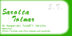 sarolta tolmar business card